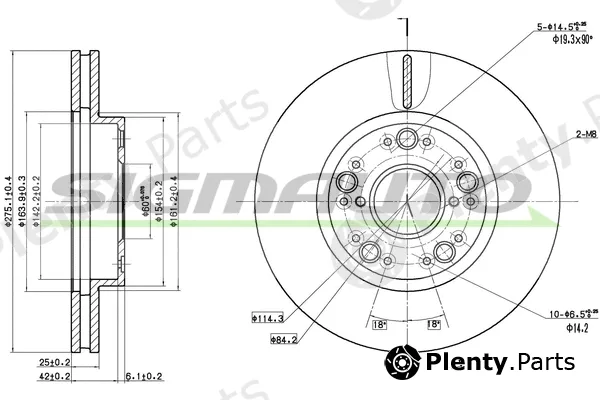 Sigmauto DBA883V — Brake Disc