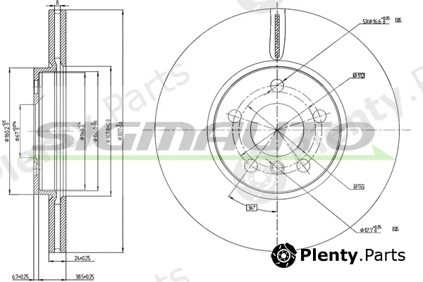 Sigmauto DBC637V — Brake Disc