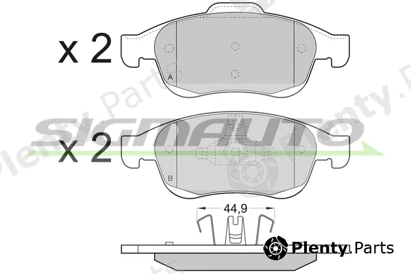 Sigmauto SPB392 — Brake Pad Set, disc brake