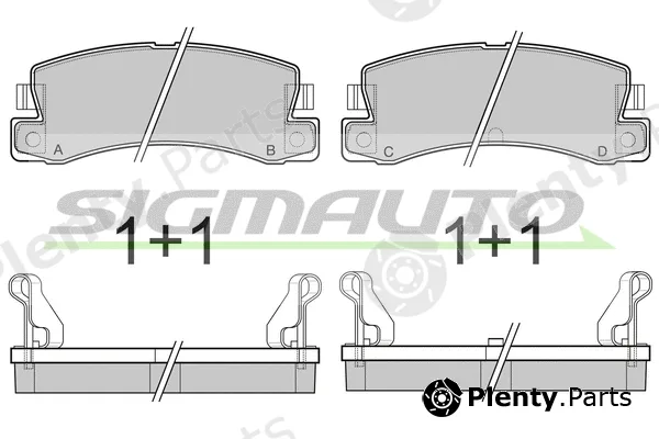 Sigmauto SPA323 — Brake Pad Set, disc brake