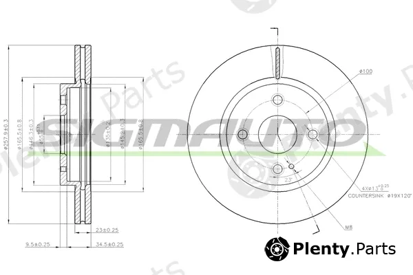 Sigmauto DBB738V — Brake Disc