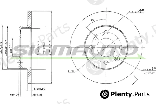 Sigmauto DBA055S — Brake Disc