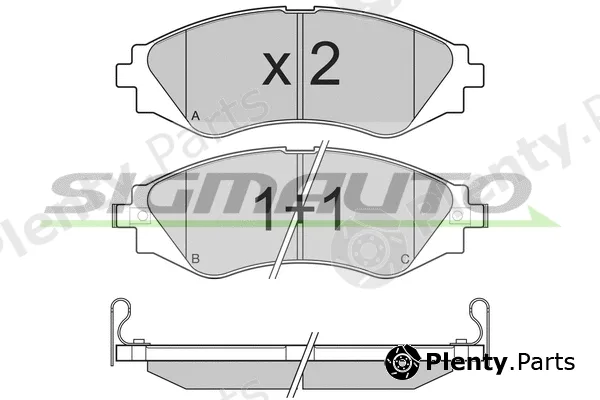 Sigmauto SPB234 — Brake Pad Set, disc brake