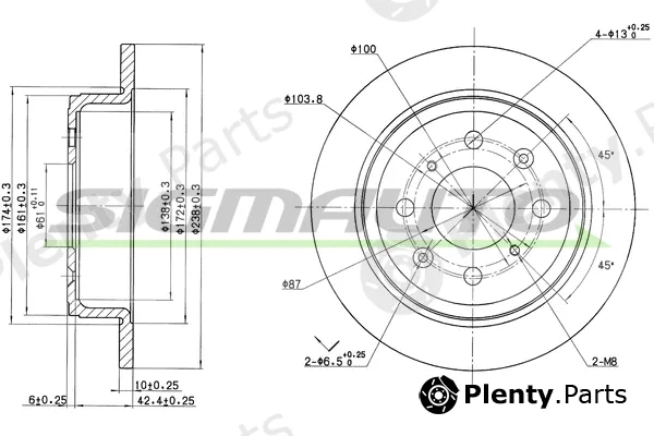 Sigmauto DBA468S — Brake Disc