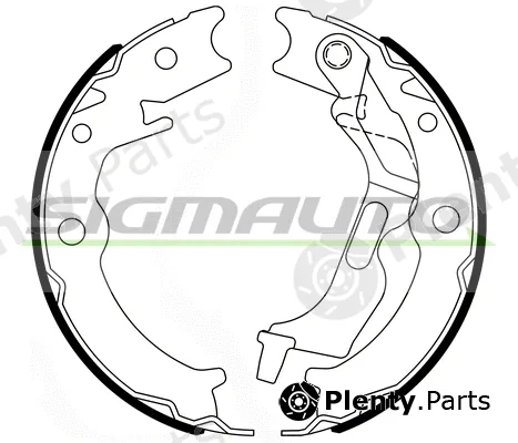 Sigmauto SFA729 — Brake Shoe Set, parking brake