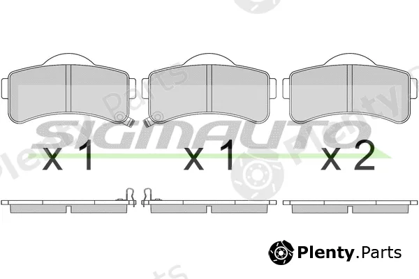 Sigmauto SPB668 — Brake Pad Set, disc brake