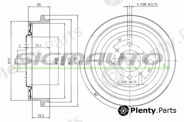 Sigmauto DR5392 — Brake Drum