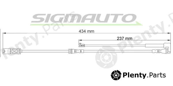 Sigmauto WI0801 — Warning Contact, brake pad wear