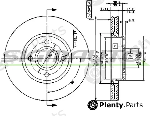 Sigmauto DBA801V — Brake Disc