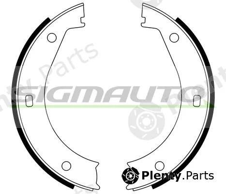 Sigmauto SFA076 — Brake Shoe Set, parking brake