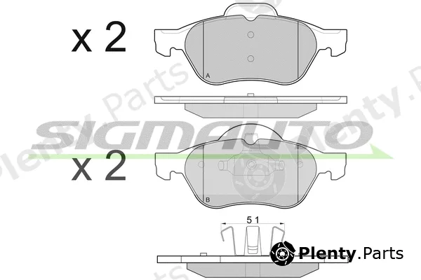 Sigmauto SPA981 — Brake Pad Set, disc brake