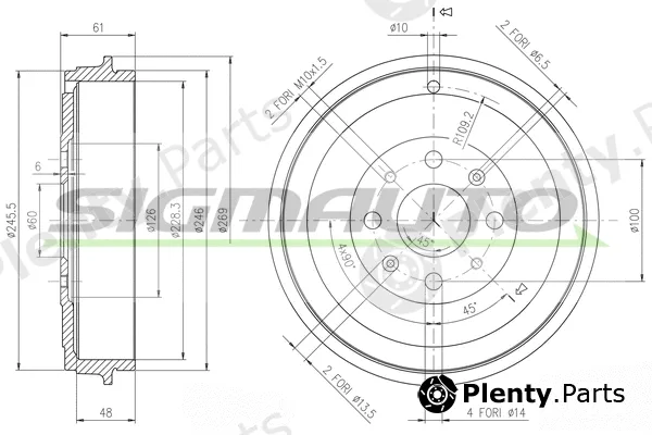 Sigmauto DR5657 — Brake Drum