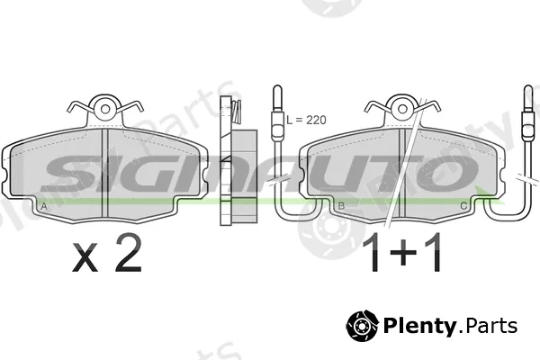 Sigmauto SPA360 — Brake Pad Set, disc brake