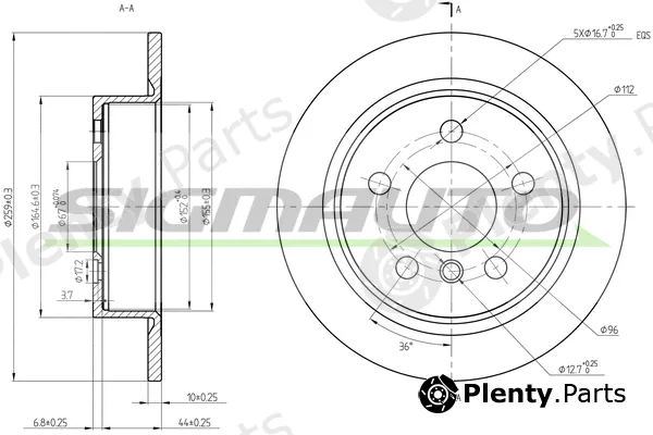 Sigmauto DBC656S — Brake Disc