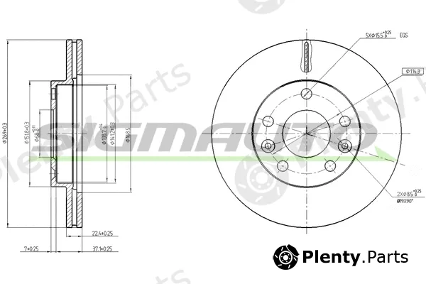 Sigmauto DBC078V — Brake Disc