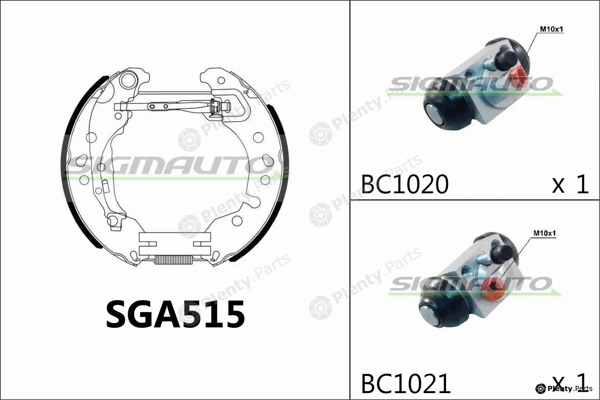 Sigmauto SGA515 — Brake Shoe Set