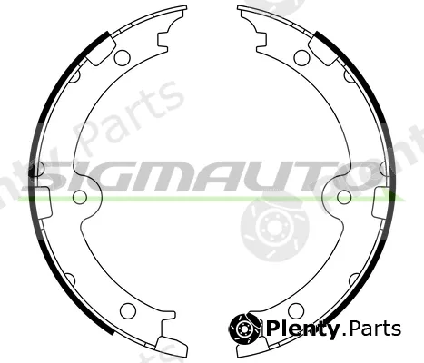 Sigmauto SFA974 — Brake Shoe Set, parking brake