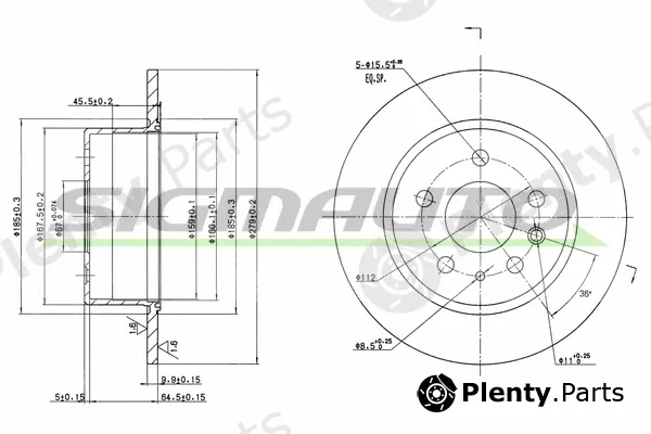 Sigmauto DBA003S — Brake Disc