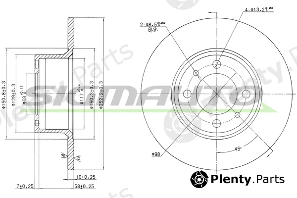 Sigmauto DBA035S — Brake Disc