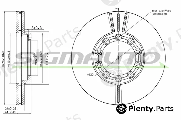 Sigmauto DB0169V — Brake Disc
