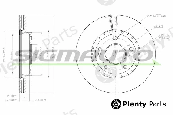 Sigmauto DBC187V — Brake Disc