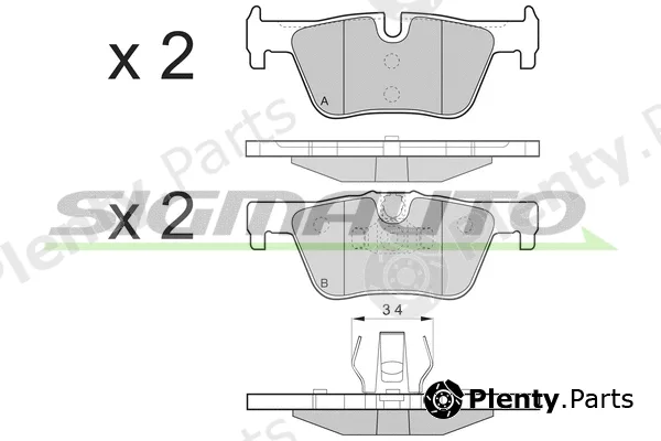 Sigmauto SPB494 — Brake Pad Set, disc brake