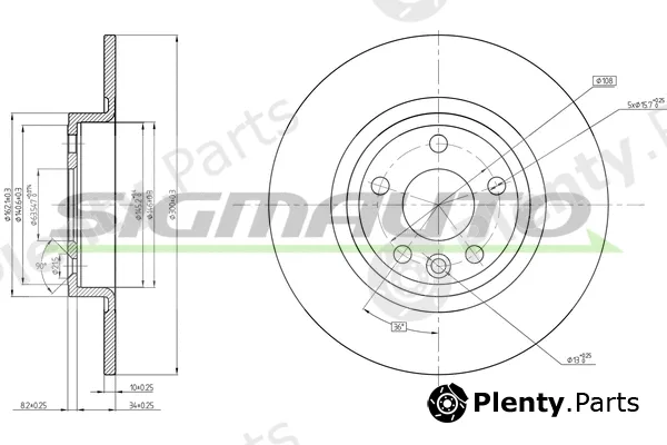 Sigmauto DBC633S — Brake Disc