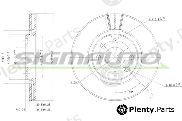 Sigmauto DBA199V — Brake Disc