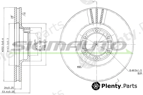 Sigmauto DBA160V — Brake Disc