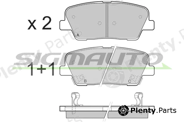 Sigmauto SPB435 — Brake Pad Set, disc brake