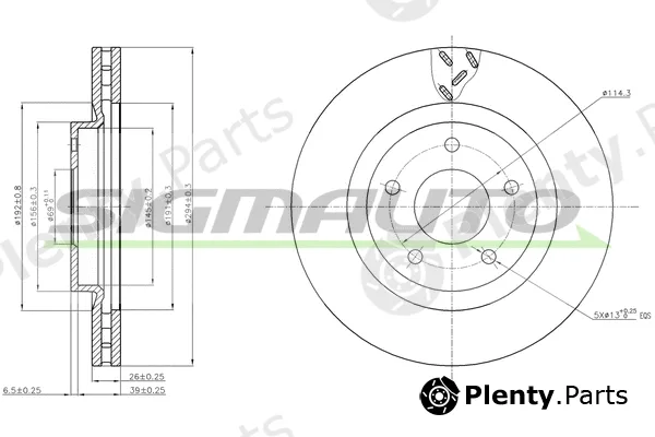 Sigmauto DBB624V — Brake Disc
