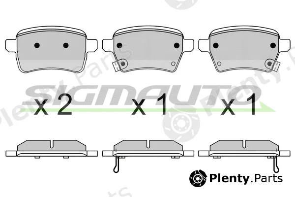 Sigmauto SPB627 — Brake Pad Set, disc brake