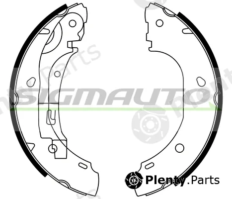 Sigmauto SFA186 — Brake Shoe Set