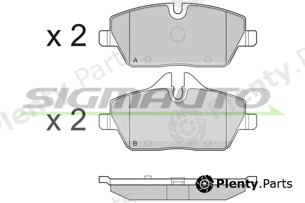 Sigmauto SPB195 — Brake Pad Set, disc brake