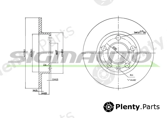 Sigmauto DBA929S — Brake Disc