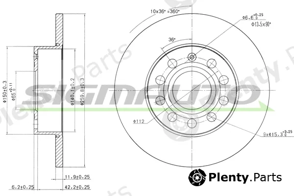 Sigmauto DBB276S — Brake Disc