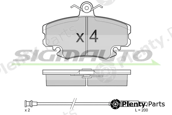 Sigmauto SPA590 — Brake Pad Set, disc brake