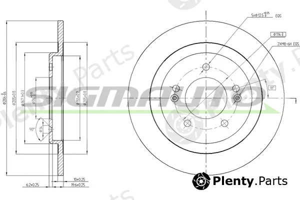 Sigmauto DBC482S — Brake Disc