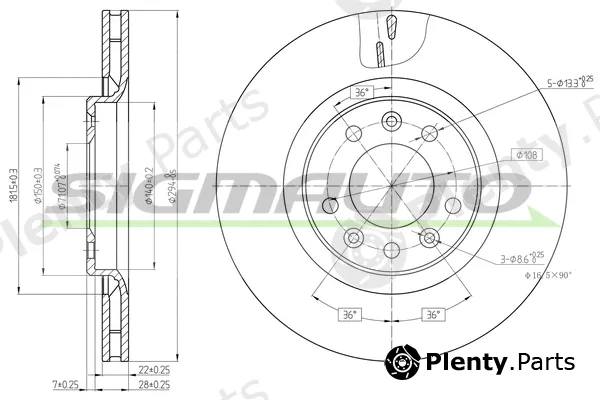 Sigmauto DBB326V — Brake Disc