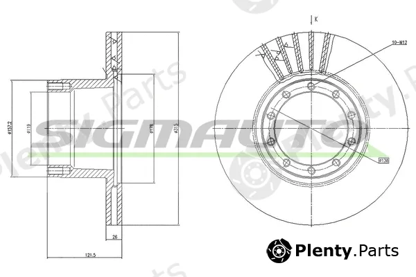 Sigmauto DB0101V — Brake Disc