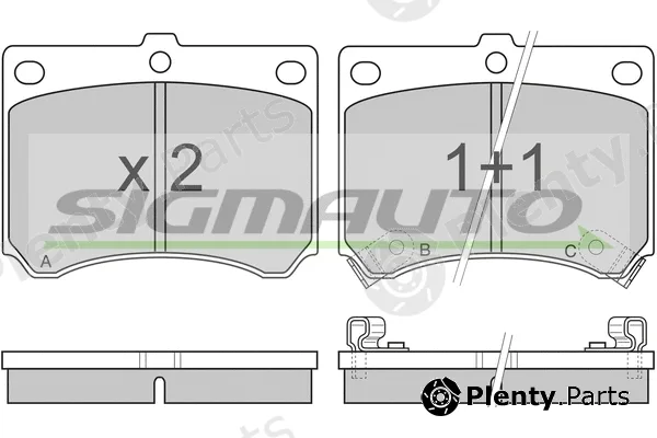 Sigmauto SPA491 — Brake Pad Set, disc brake