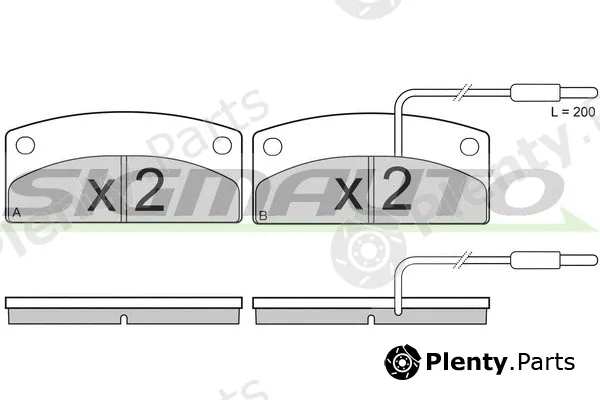 Sigmauto SPB875 — Brake Pad Set, disc brake