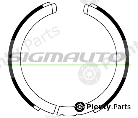 Sigmauto SFA875 — Brake Shoe Set, parking brake
