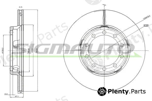 Sigmauto DB0179V — Brake Disc