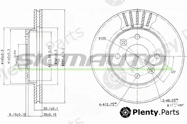 Sigmauto DBA158V — Brake Disc