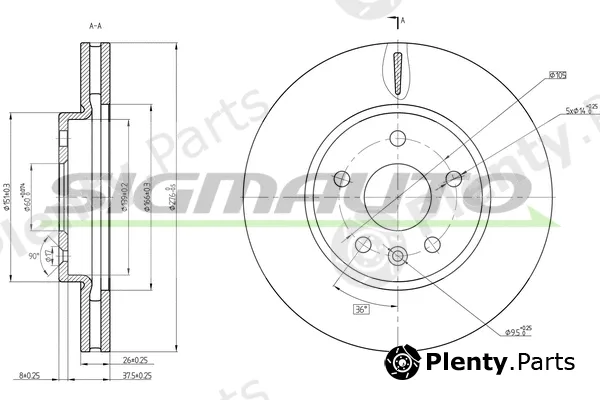 Sigmauto DBC685V — Brake Disc