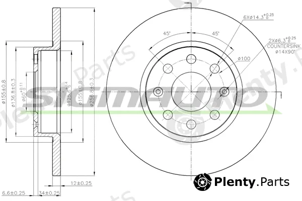 Sigmauto DBB784S — Brake Disc