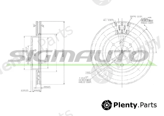 Sigmauto DBA521V — Brake Disc
