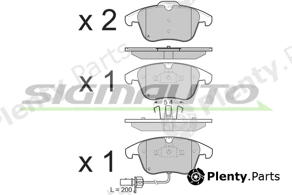 Sigmauto SPB348 — Brake Pad Set, disc brake