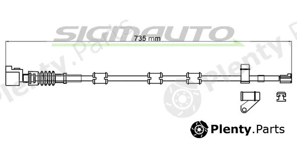 Sigmauto WI0965 — Warning Contact, brake pad wear